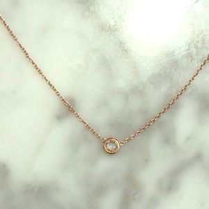 Stella and dot rose gold wishing necklace